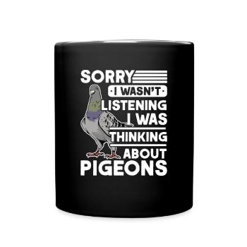 Pigeon pigeon colombophile cadeau pigeon voyageur - Mug uni - noir - Devant