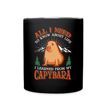 Capybara Wasserschwein Capibara - Full Colour Mug - black - Front