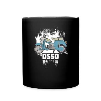 DS50 / Schwalbenfahrer / Ostalgie / Mofa Oldtimer - Full Colour Mug - black - Front