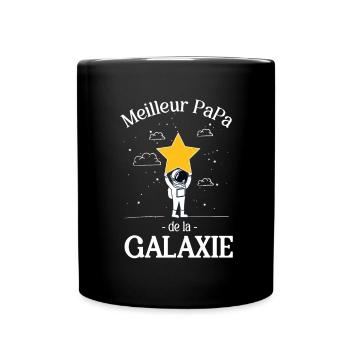 Meilleur papa de la galaxie - Mug uni - noir - Devant