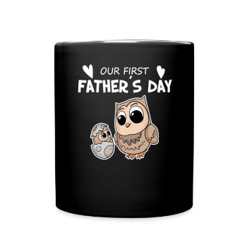 Father's Day Gift - Our First Father's Day - Full Colour Mug - black - Front