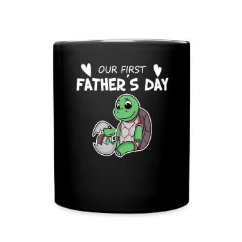 Father's Day Gift - Our First Father's Day - Full Colour Mug - black - Front