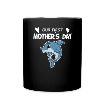 Cadeau de fête des mères - Notre première fête des mères - Mug uni - noir - Devant