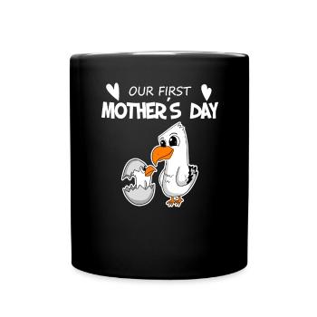 Cadeau de fête des mères - Notre première fête des mères - Mug uni - noir - Devant