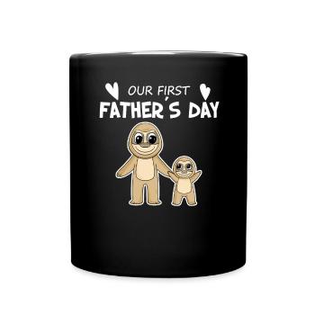 Father's Day Gift - Our First Father's Day - Full Colour Mug - black - Front