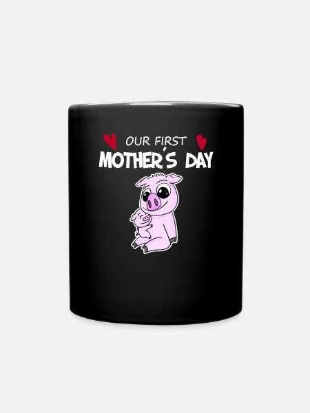 Cadeau de fête des mères - Notre première fête des mères - Mug uni - noir