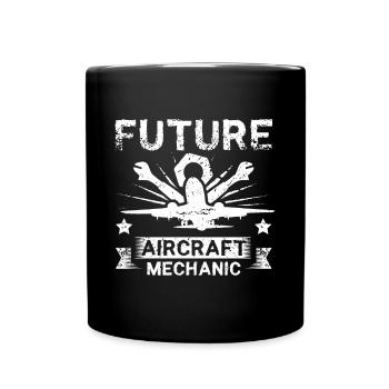 Futur mécanicien d’aéronefs - Mug uni - noir - Devant