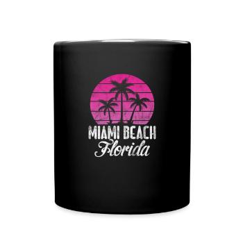 Miami Floride USA Amérique Cadeau de Voyage de Vacances - Mug uni - noir - Devant