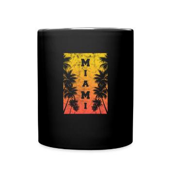 Miami Floride USA Amérique Cadeau de Voyage de Vacances - Mug uni - noir - Devant