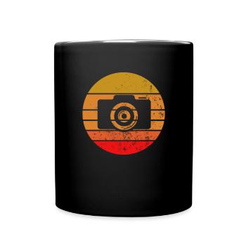 Fotograf Fotografen Retro Vintage Kamera Geschenk - Tasse einfarbig - Schwarz - Vorne