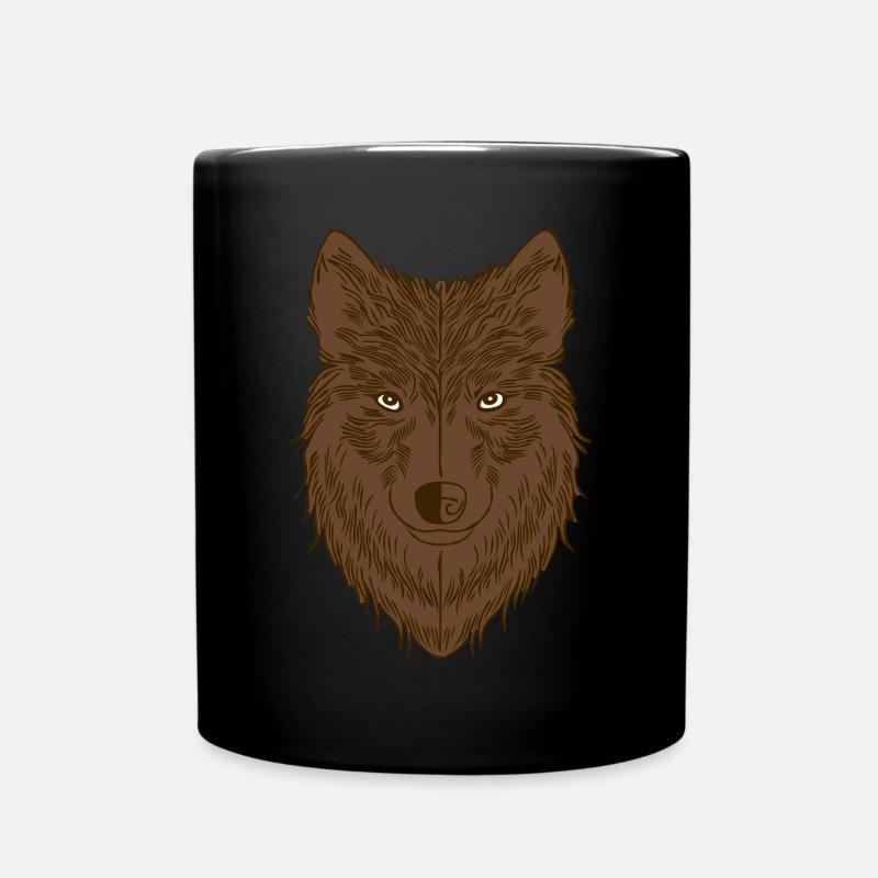 Wolf - Full Colour Mug - black