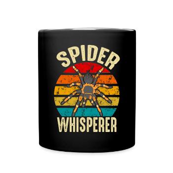 Spinnenflüsterer Lustige Vogelspinne Besitzer Arachnid - Tasse einfarbig - Schwarz - Vorne