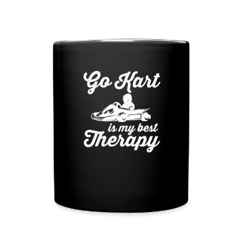 GoKart Kartsport Kart Go Kart Go-Kart Rennen - Tasse einfarbig - Schwarz - Vorne