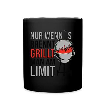 BBQ Grillmeister Grill Tshirt Geschenk - Tasse einfarbig - Schwarz - Vorne