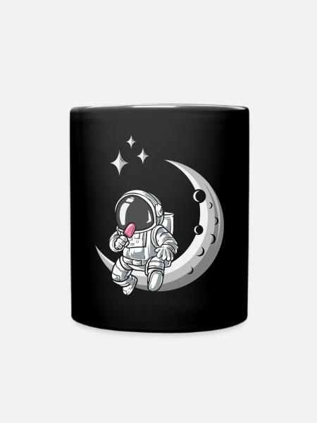 Eiscreme Astronaut Outerspace Lover Gelato Eisbecher - Tasse einfarbig - Schwarz