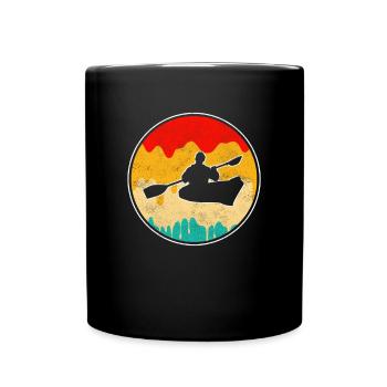 Canoe Kayak Retro - Full Colour Mug - black - Front