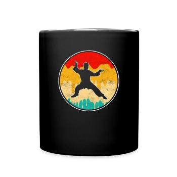 Karate Kampfsport Retro - Tasse einfarbig - Schwarz - Vorne