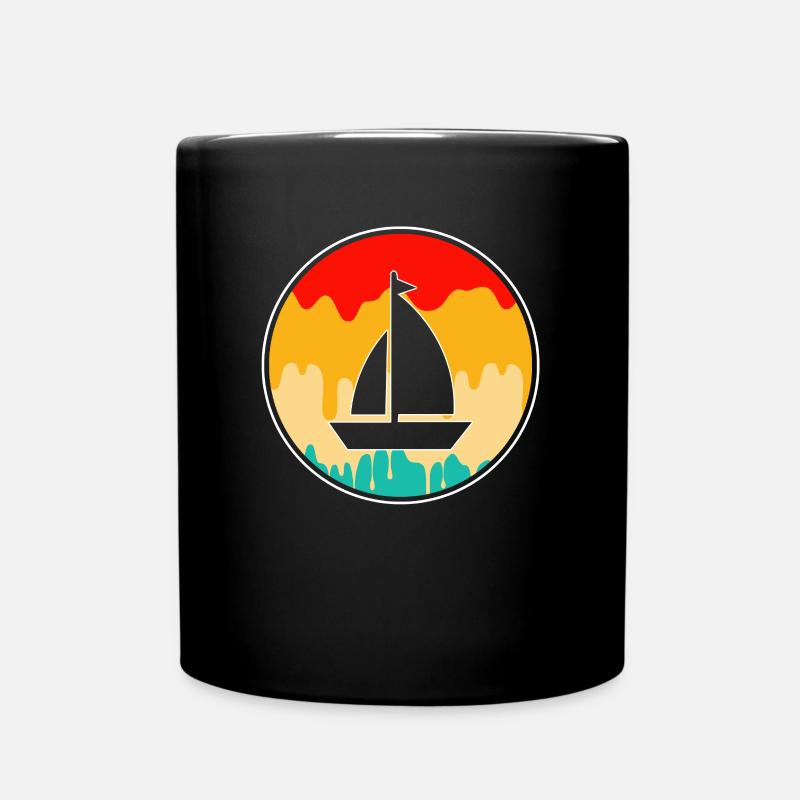 Sailing Retro - Full Colour Mug - black