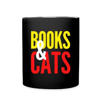 BOOKS AND CATS - Mug uni - noir - Devant