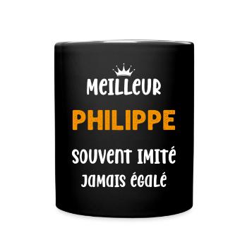 Homme humour prénom super meilleur philippe - Mug uni - noir - Devant