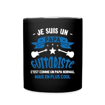 Papa Guitariste Idée Originale Fêtes des Pères - Mug uni - noir - Devant