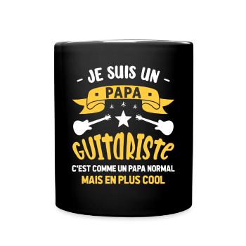 Papa Guitariste Idée Originale Fêtes des Pères - Mug uni - noir - Devant