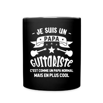 Papa Guitariste Idée Originale Fêtes des Pères - Mug uni - noir - Devant