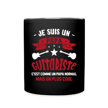 Papa Guitariste Idée Originale Fêtes des Pères - Mug uni - noir - Devant