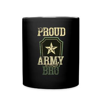 Fier soldat de l’armée Frère USA American Military F - Mug uni - noir - Devant
