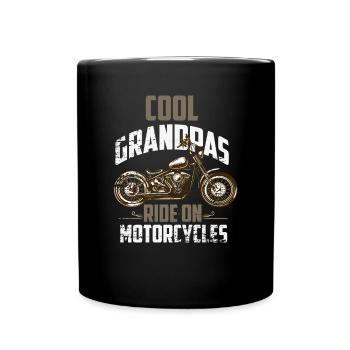 Cool Grands-pères Moto Rider Motard Drôle Père' - Mug uni - noir - Devant
