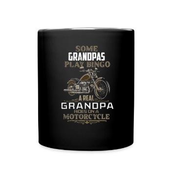 Real Grandpas Motorcycle Rider Biker Funny Father' - Full Colour Mug - black - Front