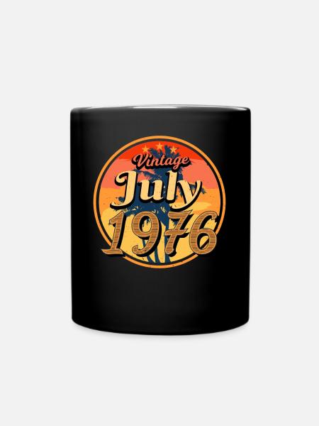 1976 Born in July - Full Colour Mug - black
