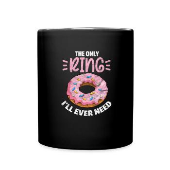 Donut - Tasse einfarbig - Schwarz - Vorne