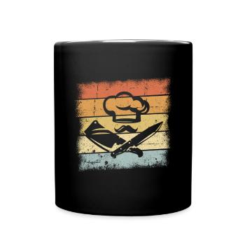 Tenue de chef - Mug uni - noir - Devant