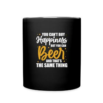 Bière - Mug uni - noir - Devant
