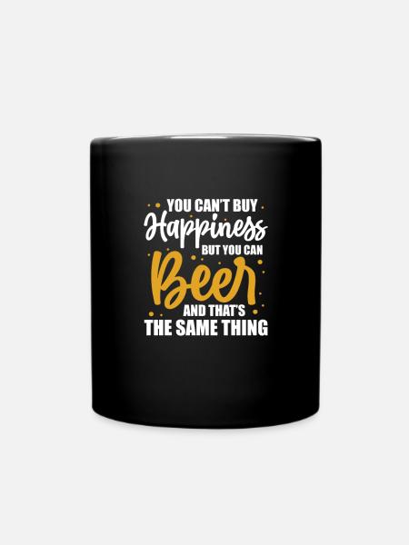 Bier - Tasse einfarbig - Schwarz