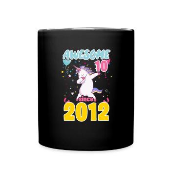 10ème Anniversaire Licorne 10 Ans 2012 Cadeau - Mug uni - noir - Devant