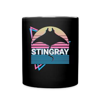 Stingray Manta Rays Retro Cadeau - Mug uni - noir - Devant