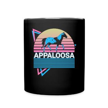 Appaloosa Horse Retro Gift - Full Colour Mug - black - Front