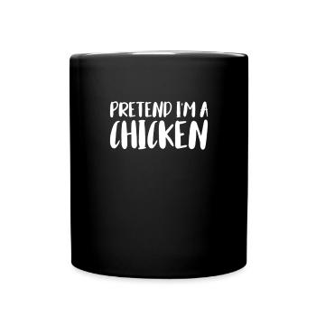 Huhn Bauernhof Geflügel Hahn Hühner Geschenk - Tasse einfarbig - Schwarz - Vorne
