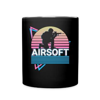 Airsoft Retro Gift - Full Colour Mug - black - Front