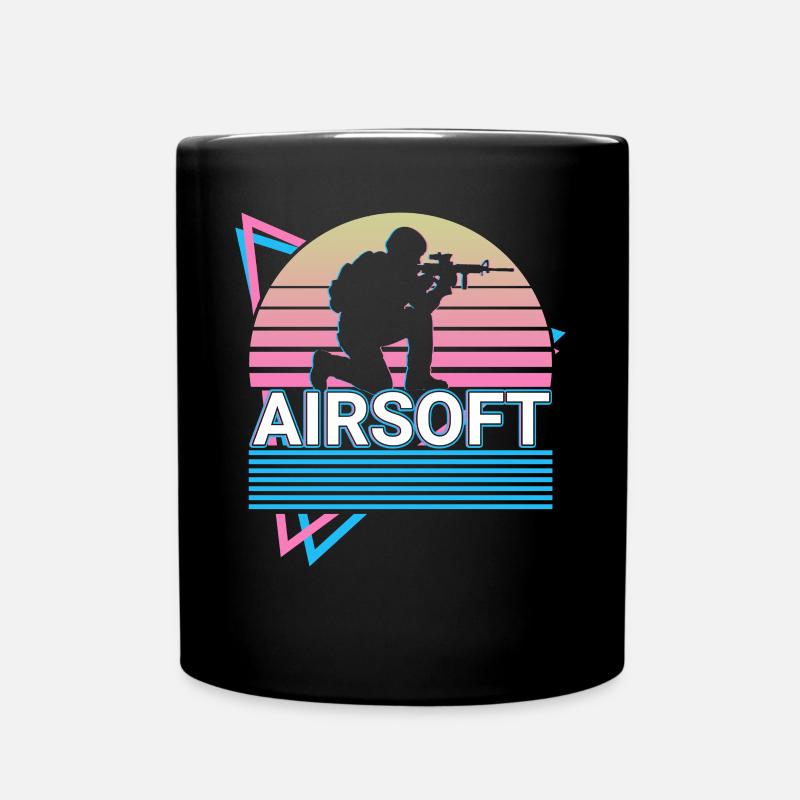 Airsoft Retro Geschenk - Tasse einfarbig - Schwarz