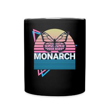 Monarch Butterfly Retro Gift - Full Colour Mug - black - Front