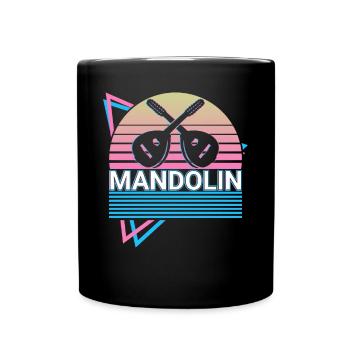 Mandolin Guitar Retro Gift - Full Colour Mug - black - Front