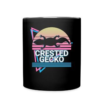 Schopfgecko Retro Geschenk - Tasse einfarbig - Schwarz - Vorne