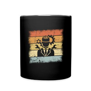 Ingenieur - Tasse einfarbig - Schwarz - Vorne