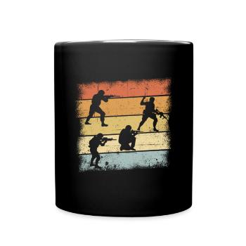 Soldat Rétro - Mug uni - noir - Devant
