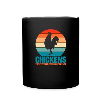 Chicken Farm Poultry Rooster Chickens Gift - Full Colour Mug - black - Front