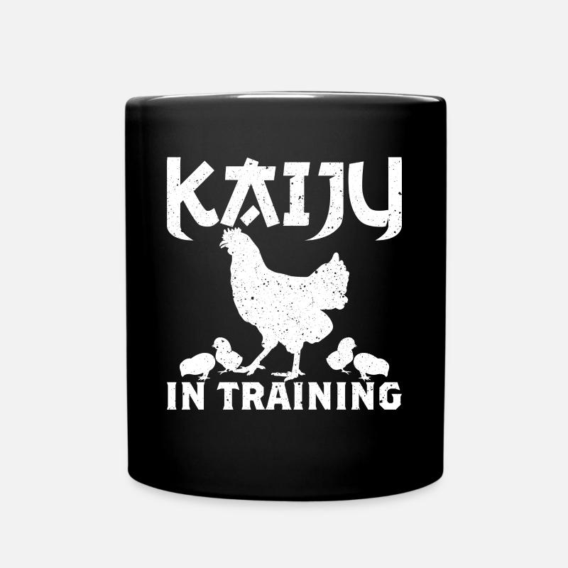 Lustiges Kaiju Huhn Japanisches Monster Geschenk - Tasse einfarbig - Schwarz