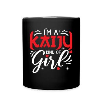 Funny Kaiju Japanese Monster Gift - Full Colour Mug - black - Front
